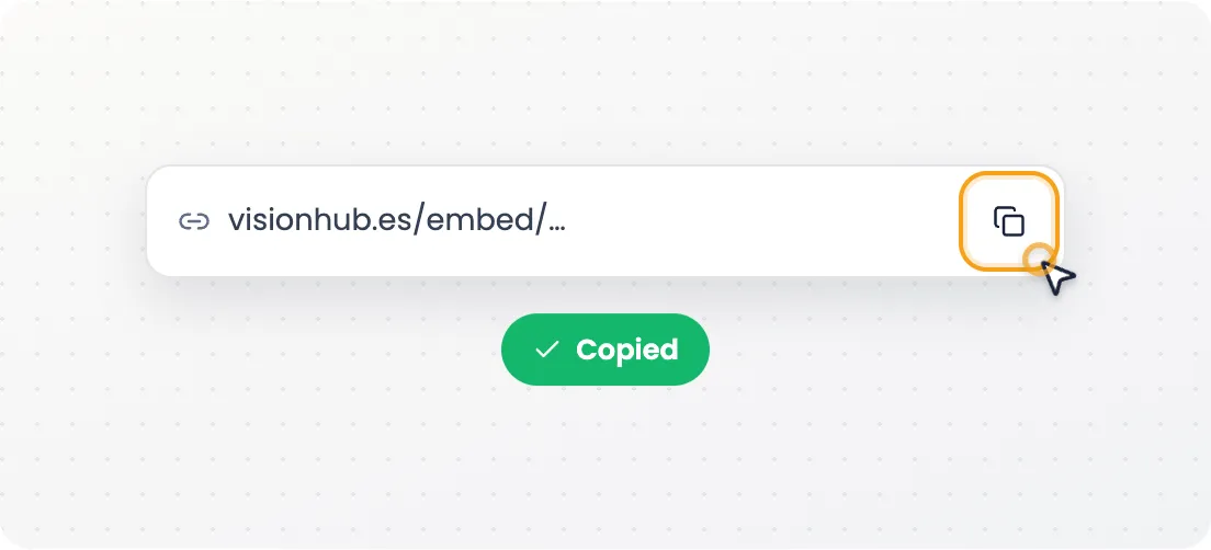 Copy button next to the generated link